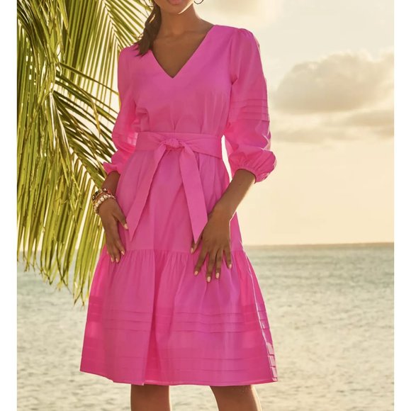 Lilly Pulitzer Dresses & Skirts - Lilly Pulitzer Laylee Knee Length Dress Plumeria Pink - Size XXS or Small - $198